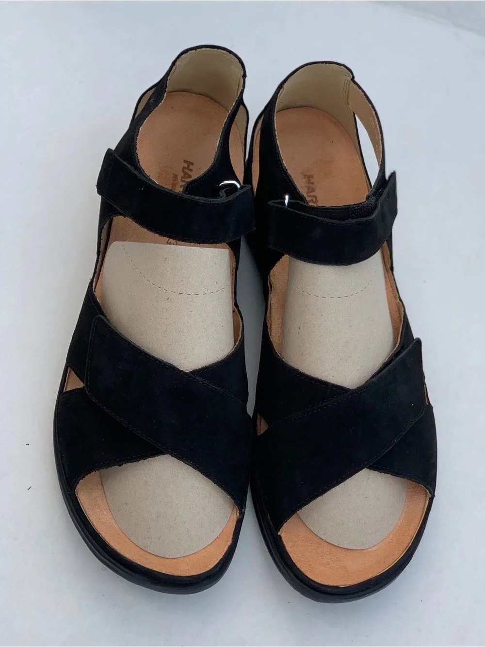 Women's Black Velcro Comfort Sandals